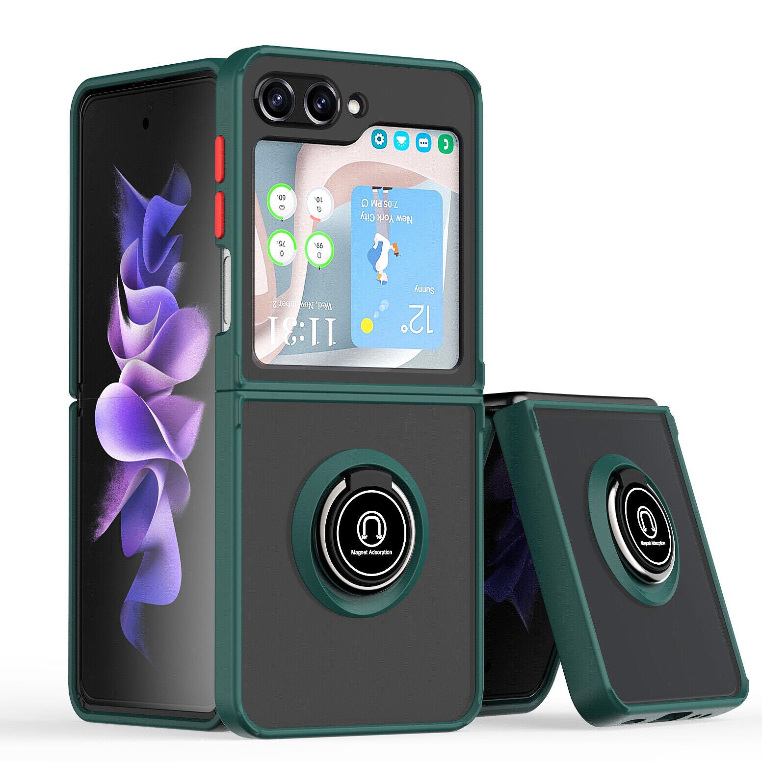 Matte Ring Case for Samsung Galaxy Z Flip 5 5G Matte Ring Case for Samsung Galaxy Z Flip 5 5G